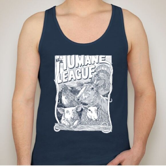 The Humane League Navy Blue Tank Top - Picture 1 of 5